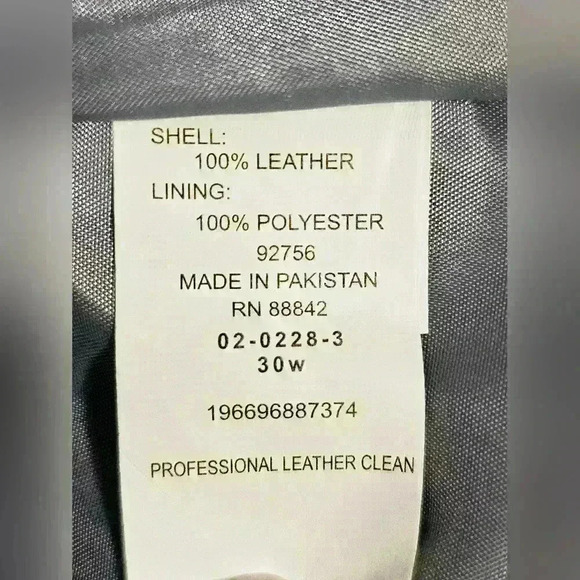 NWT Roaman's Womens Silver Grey Leather Zip Front Jacket Plus Size 30W - Picture 6 of 6